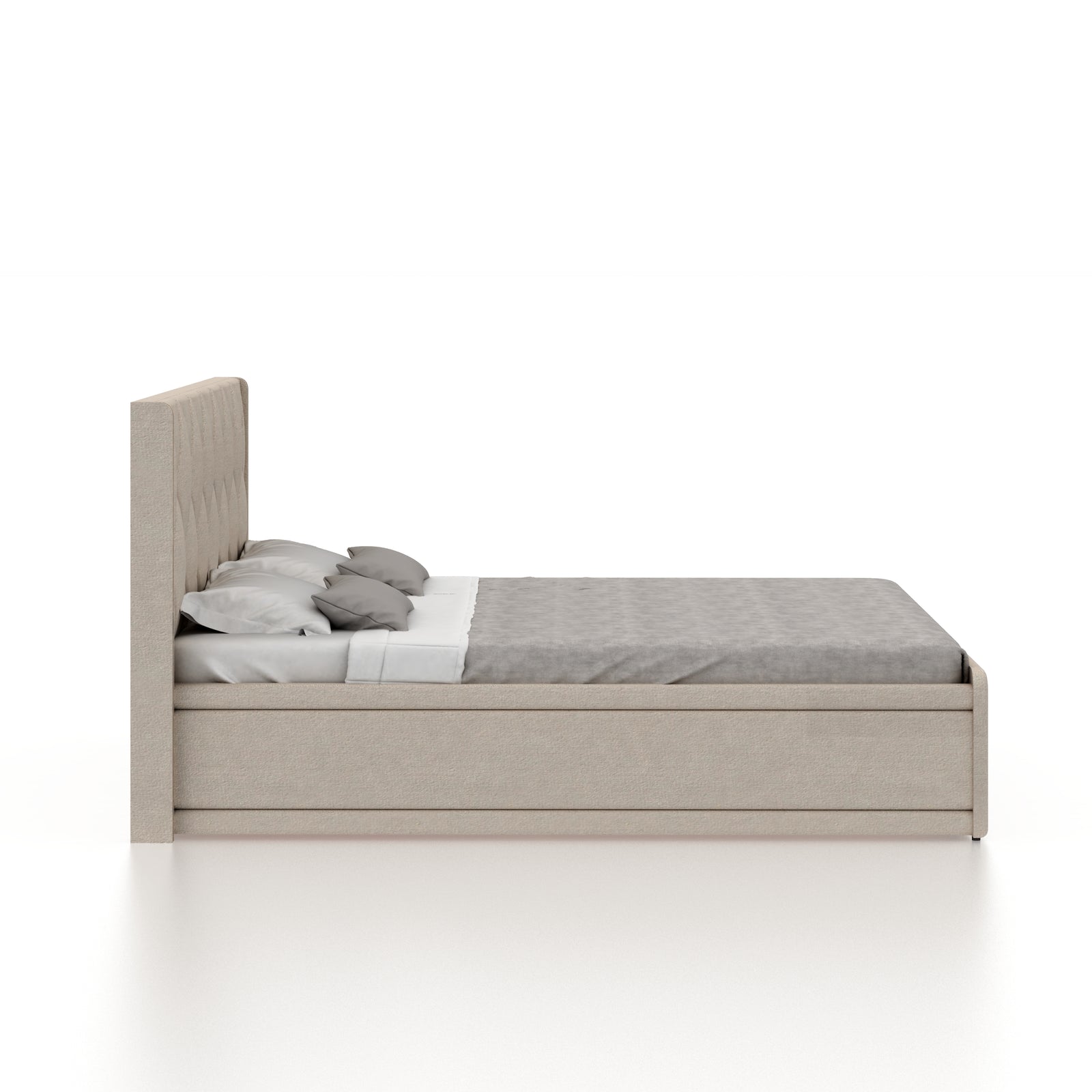 Archer Upholstered Bed With Box Storage - 12 Months Warranty(LUXE EDITION) brand comparison