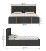 Archer Upholstered Bed With Box Storage - 12 Months Warranty(LUXE EDITION)