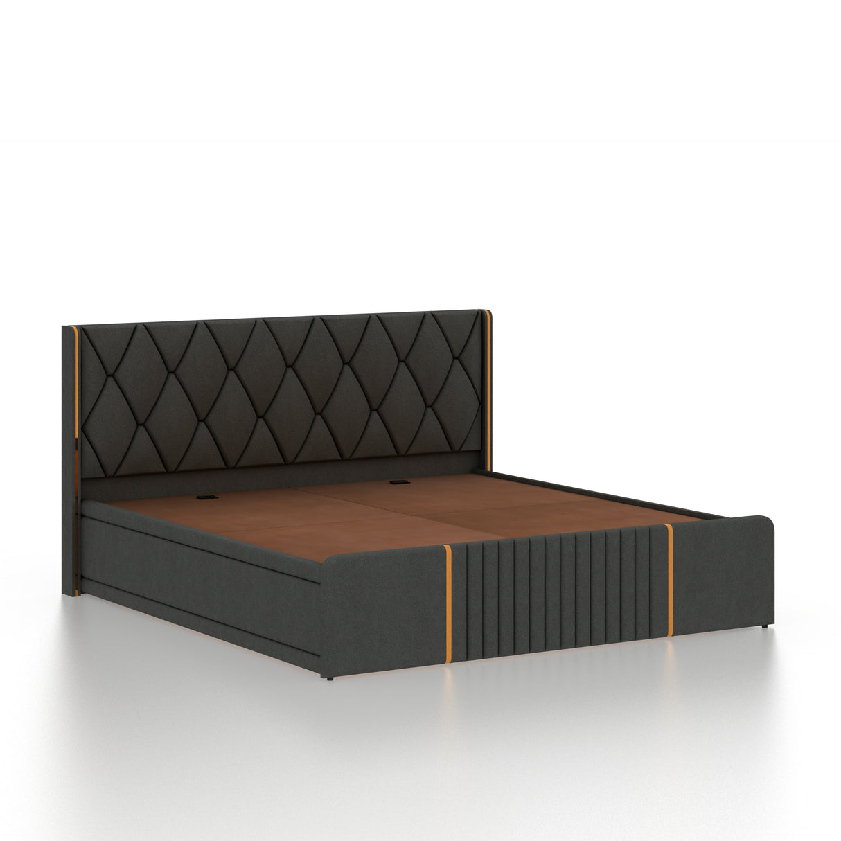 Archer Upholstered Bed With Box Storage - 12 Months Warranty(LUXE EDITION)