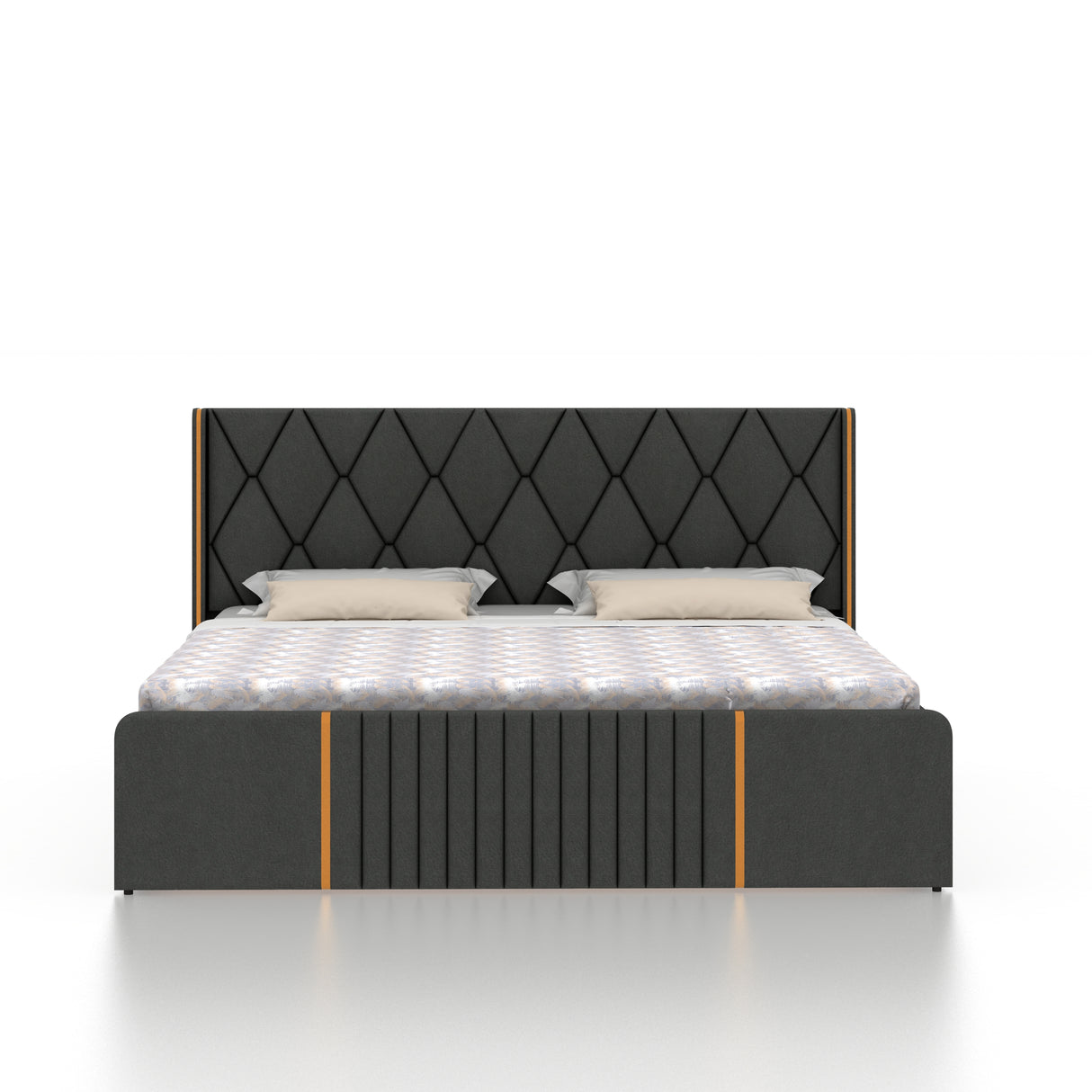 Archer Upholstered Bed With Box Storage - 12 Months Warranty(LUXE EDITION)