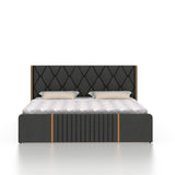 Archer Upholstered Bed With Box Storage - 12 Months Warranty(LUXE EDITION)