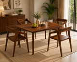Emporio Solid Sheesham Wood 4 Seater Dining Set - 3 Years Warranty