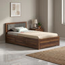 EURO Solid Sheesham Wood 4 Feet Bed With Box Storage - 3 Years Warranty