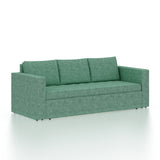 FABRIO Three Seater Upholstered Sofa Cum Bed Textured Suede - 12 Months Warranty -Suede Oasis