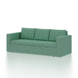 FABRIO Three Seater Upholstered Sofa Cum Bed Textured Suede - 12 Months Warranty -Suede Oasis