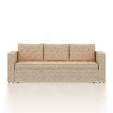 FABRIO Three Seater Upholstered Sofa Cum Bed Textured Suede - 12 Months Warranty -Suede Beige
