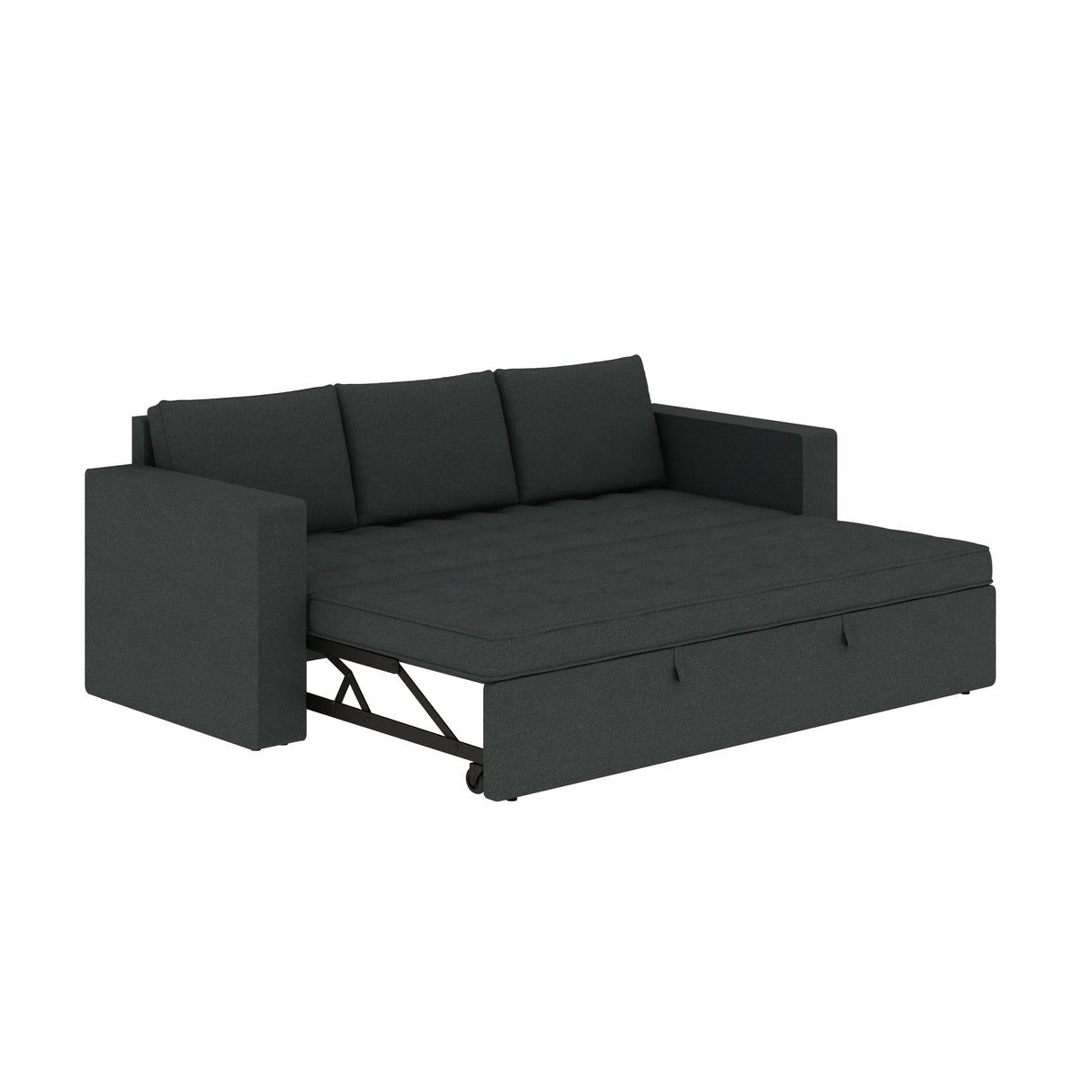 FABRIO Three Seater Upholstered Sofa Cum Bed Velvet - 12 Months Warranty - TAR