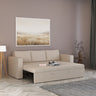 FABRIO Three Seater Upholstered Sofa Cum Bed Velvet - 12 Months Warranty - CREAM