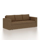 FABRIO Three Seater Upholstered Sofa Cum Bed Textured Suede - 12 Months Warranty -Suede Brown