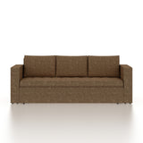 FABRIO Three Seater Upholstered Sofa Cum Bed Textured Suede - 12 Months Warranty -Suede Brown