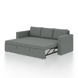 FABRIO Three Seater Upholstered Sofa Cum Bed Velvet - 12 Months Warranty - GREY