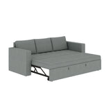 FABRIO Three Seater Upholstered Sofa Cum Bed Velvet - 12 Months Warranty - GREY