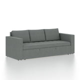 FABRIO Three Seater Upholstered Sofa Cum Bed Velvet - 12 Months Warranty - GREY