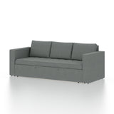 FABRIO Three Seater Upholstered Sofa Cum Bed Velvet - 12 Months Warranty - GREY