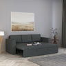 FABRIO Three Seater Upholstered Sofa Cum Bed Velvet - 12 Months Warranty - TAR