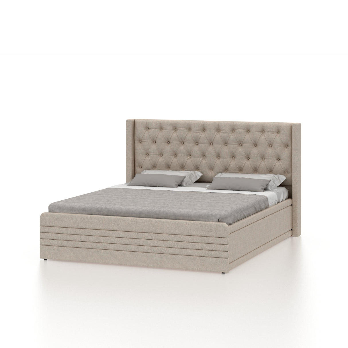 Bettan Upholstered Bed With Box Storage - 12 Months Warranty(LUXE EDITION)