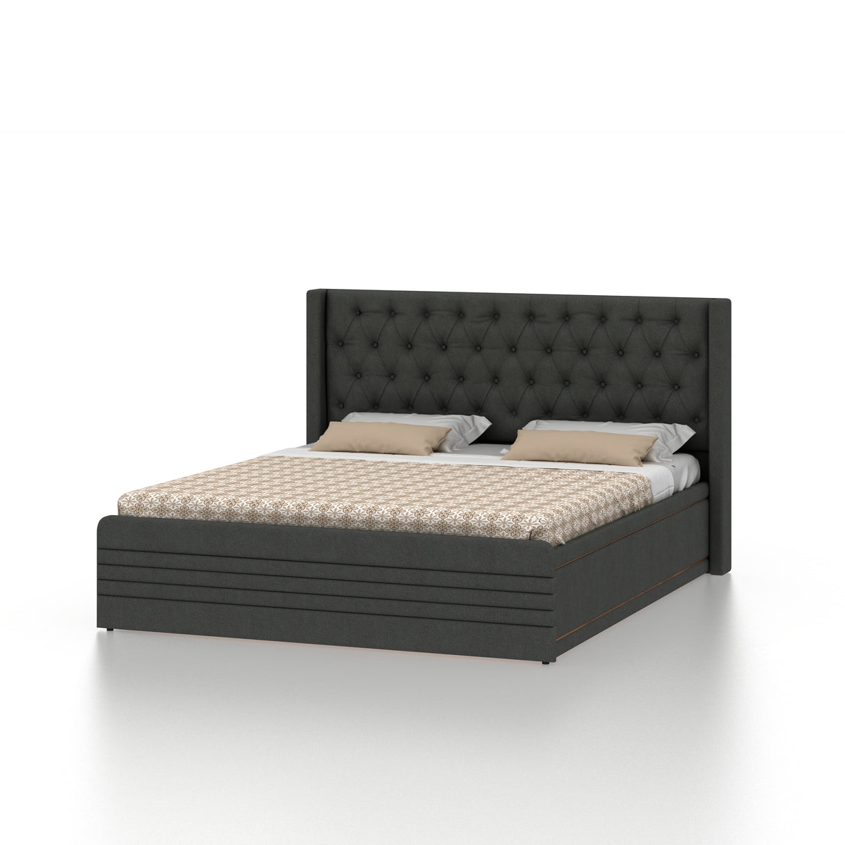 Bettan Upholstered Bed With Box Storage - 12 Months Warranty(LUXE EDITION)