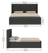 Bettan Upholstered Bed With Box Storage - 12 Months Warranty(LUXE EDITION)