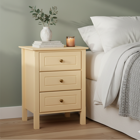 ISAAC Solid Sheesham Wood Bedside Table - 3 Years Warranty (LUXE EDITION)