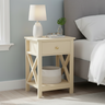 LUNA Solid Sheesham Wood Bedside Table - 3 Years Warranty (LUXE EDITION)
