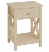 LUNA Solid Sheesham Wood Bedside Table - 3 Years Warranty (LUXE EDITION)