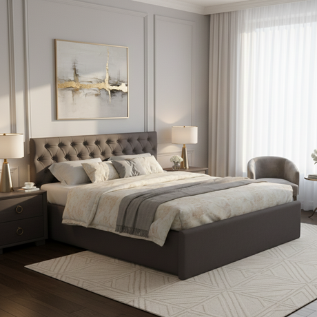 Fabrio Upholstered Box Storage Bed-3 years Warranty(LUXE EDITION)