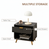 CHICAGO Solid Sheesham Wood Bedside Table - 3 Years Warranty (LUXE EDITION)