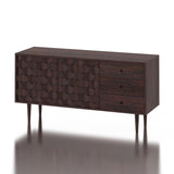 Hexa Solid Sheesham Wood Sideboard With Doors and Drawer Storage - 3 Years Warranty