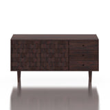 Hexa Solid Sheesham Wood Sideboard With Doors and Drawer Storage - 3 Years Warranty