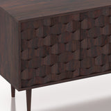 Hexa Solid Sheesham Wood Sideboard With Doors and Drawer Storage - 3 Years Warranty