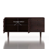 Hexa Solid Sheesham Wood Sideboard With Doors and Drawer Storage - 3 Years Warranty