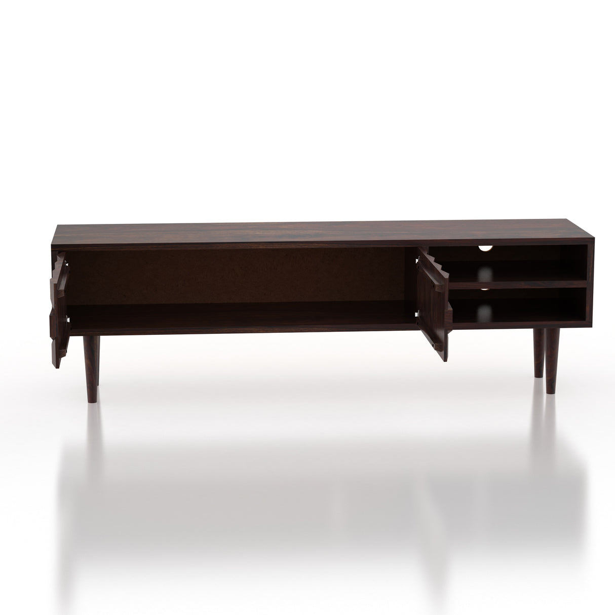 Hexa Solid Sheesham Wood TV Unit - 3 Years Warranty