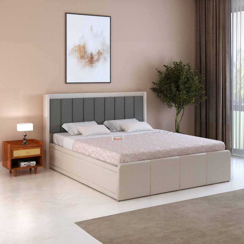 Hyness Upholstered Bed With Box Storage - 12 Months Warranty(LUXE EDITION)