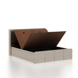 Hyness Upholstered Bed With Box Storage - 12 Months Warranty(LUXE EDITION)