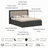 Hyness Upholstered Bed With Box Storage - 12 Months Warranty(LUXE EDITION)