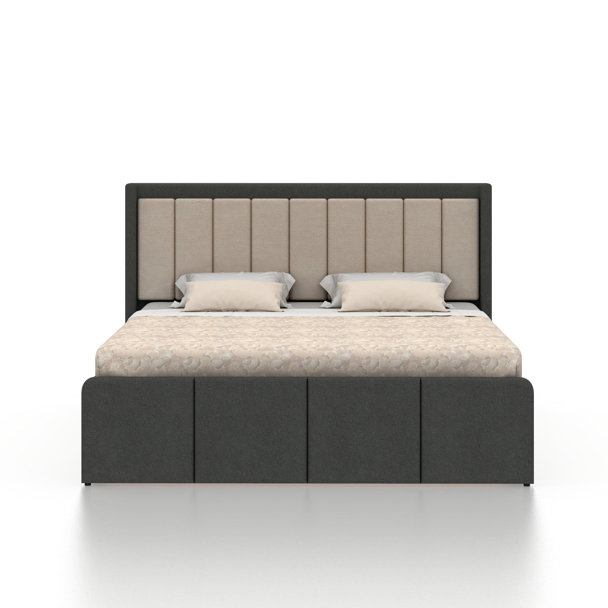Hyness Upholstered Bed With Box Storage - 12 Months Warranty(LUXE EDITION)