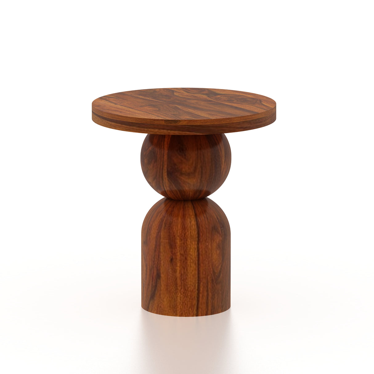 Mars Solid Sheesham Wood End Table - 3 Years Warranty