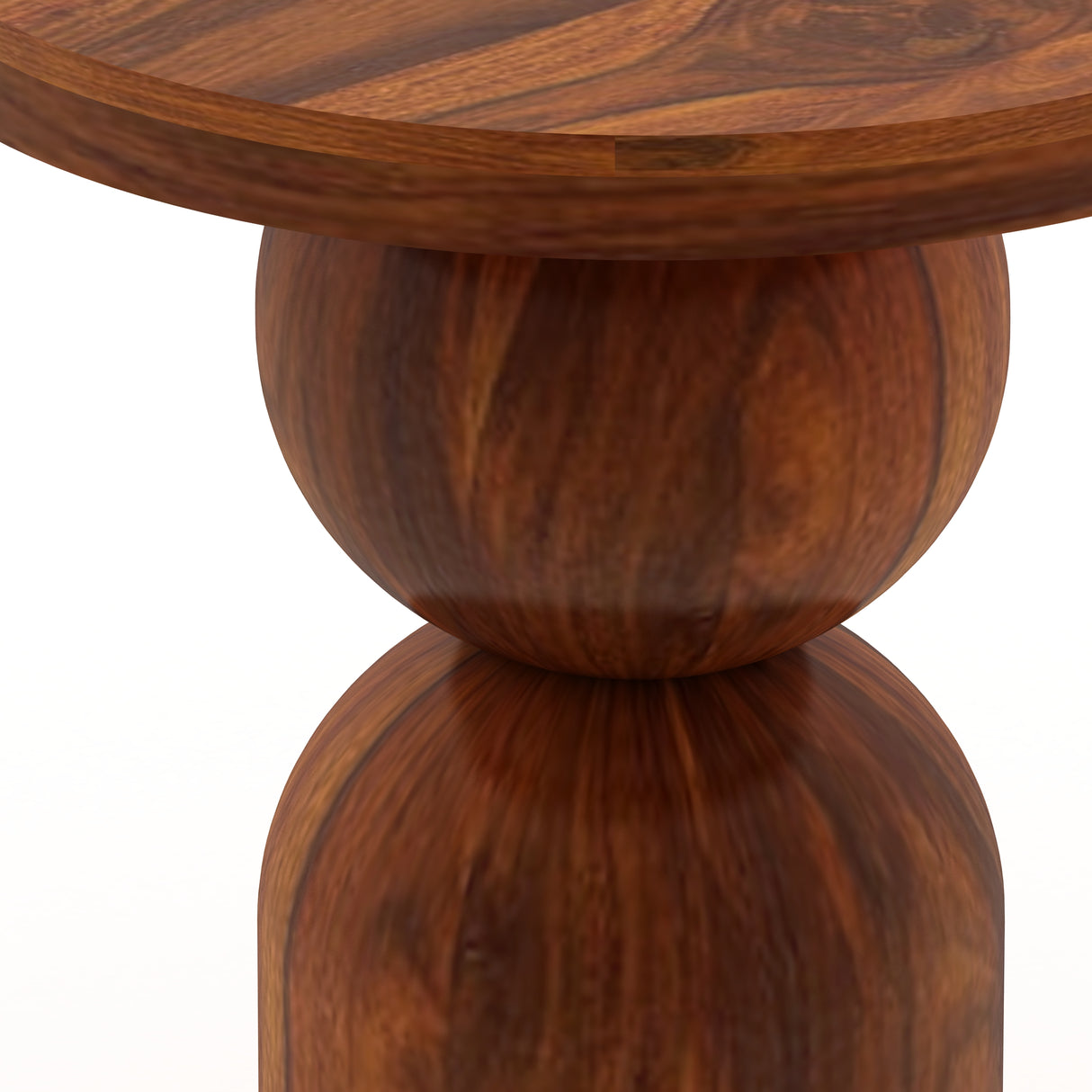 Mars Solid Sheesham Wood End Table - 3 Years Warranty
