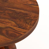 Mars Solid Sheesham Wood End Table - 3 Years Warranty