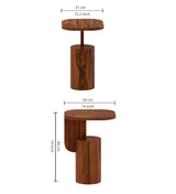 COCO Solid Sheesham Wood End Table - 3 Years Warranty