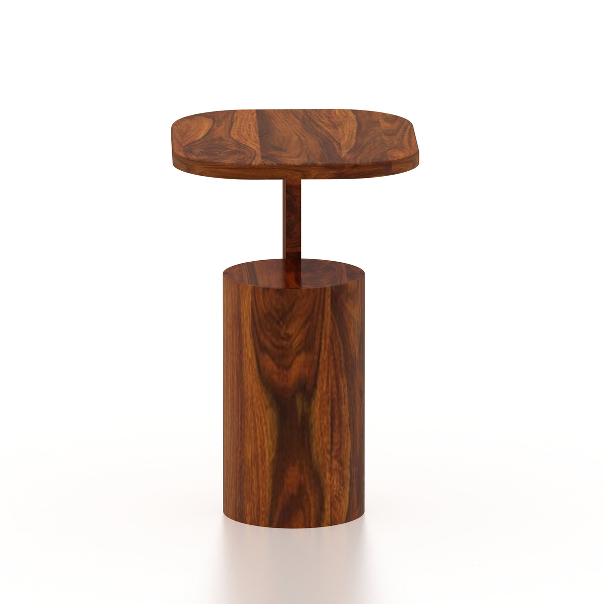 COCO Solid Sheesham Wood End Table - 3 Years Warranty