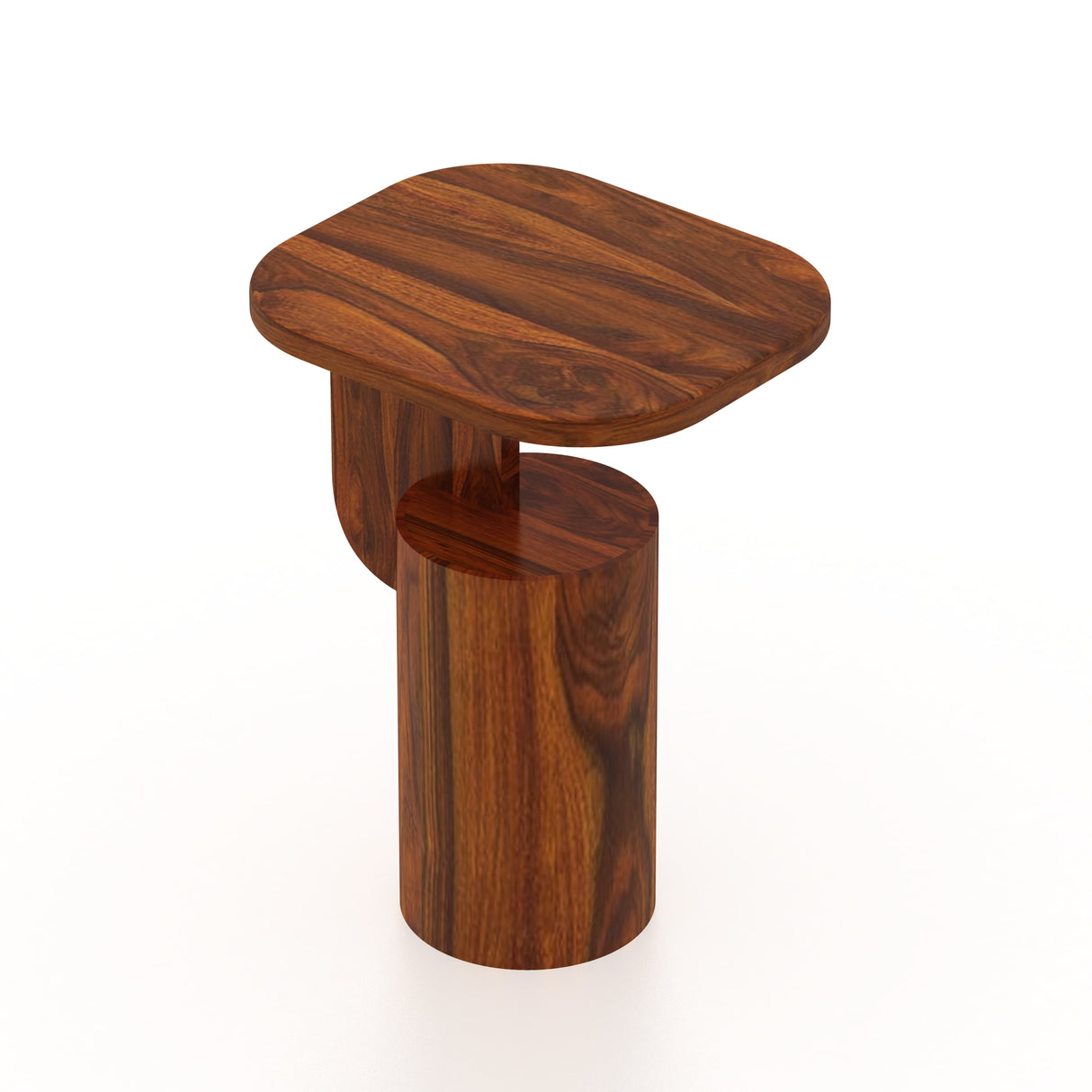 COCO Solid Sheesham Wood End Table - 3 Years Warranty