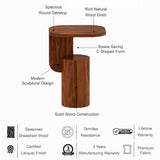 COCO Solid Sheesham Wood End Table - 3 Years Warranty