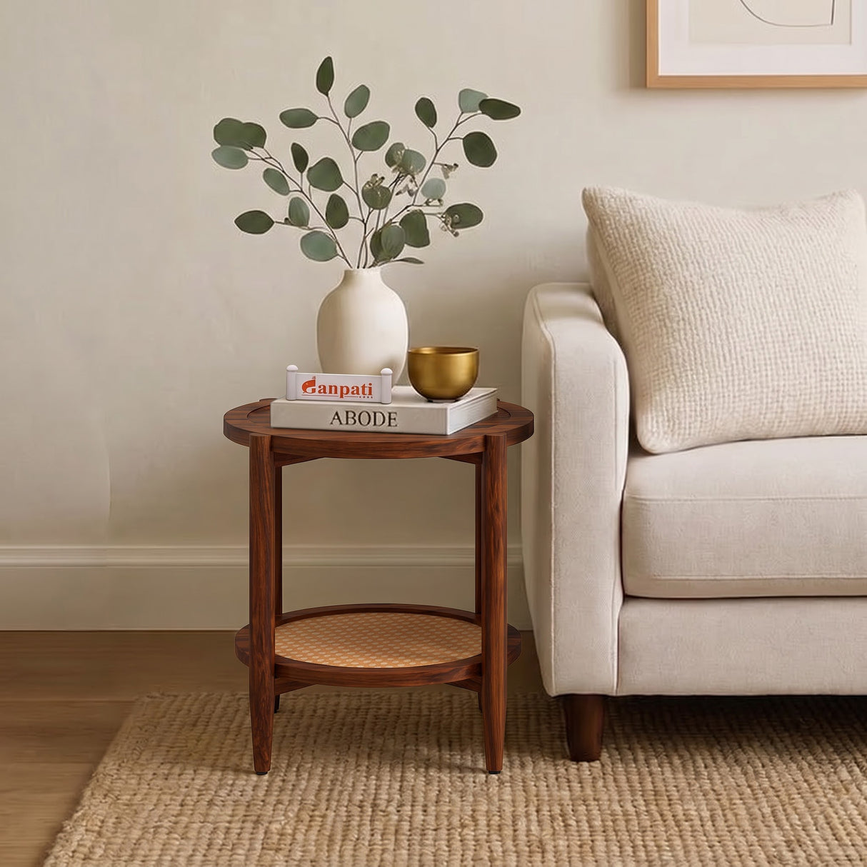 CUBA Solid Sheesham Wood End Table - 3 Years Warranty
