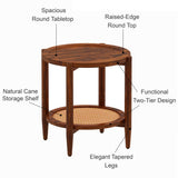 CUBA Solid Sheesham Wood End Table - 3 Years Warranty