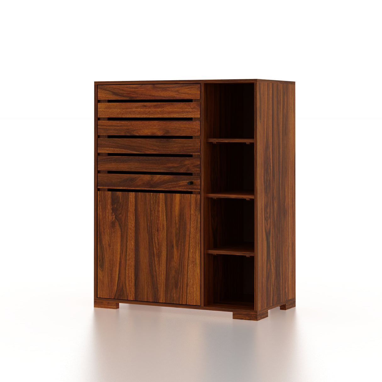 CAIRO Solid Sheesham Wood Shoe Rack Cabinet - 3 Years Warranty