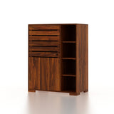 CAIRO Solid Sheesham Wood Shoe Rack Cabinet - 3 Years Warranty