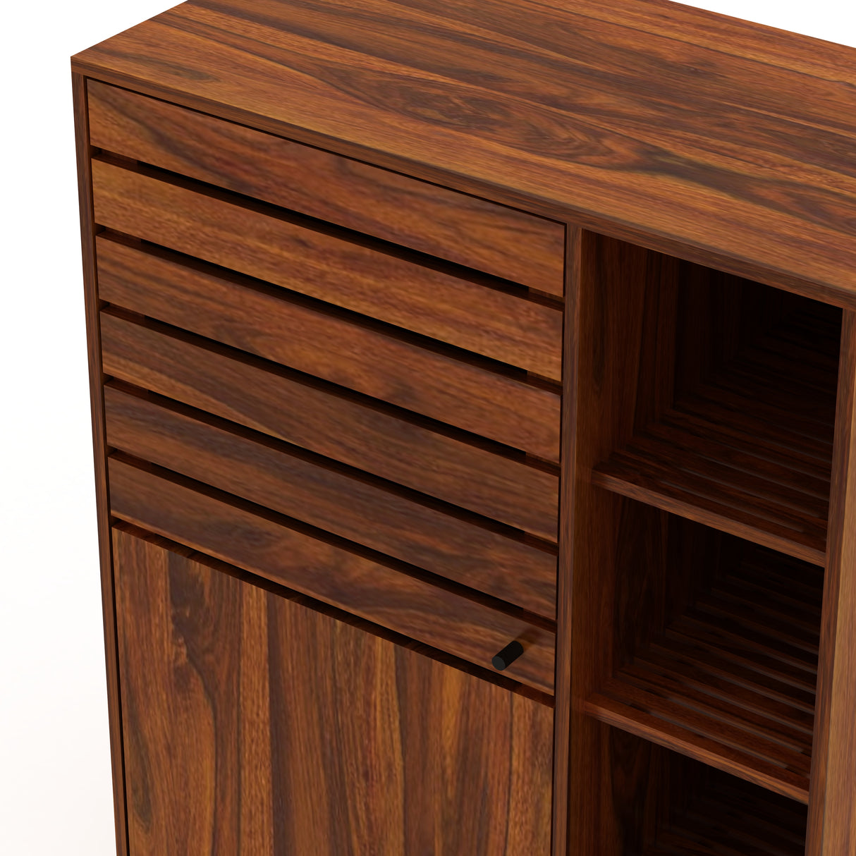 CAIRO Solid Sheesham Wood Shoe Rack Cabinet - 3 Years Warranty
