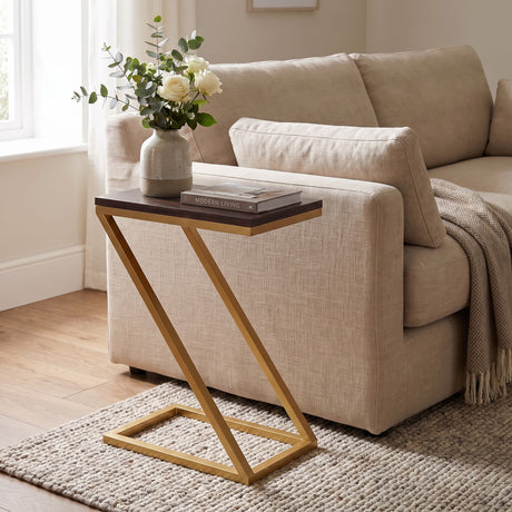 ZEE Solid Sheesham Wood End Table With Iron Stand - 3 Years Warranty