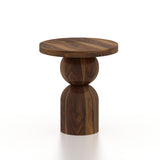 Mars Solid Sheesham Wood End Table - 3 Years Warranty